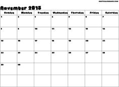 56 best november 2015 calendar images on pinterest printable