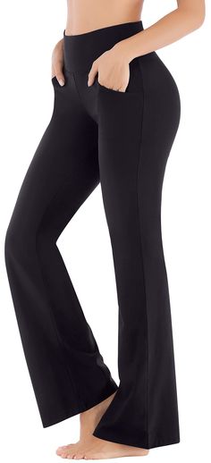 Womens Yoga Pants,Selinora Ladies Fashion Cacual Yoga Capris Solid Power Flex Running Workout Leggings Calf-Length Pants