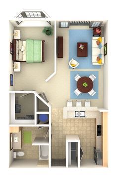 Studio Apartment Floor Plans 3d college-park_studio-1530-3d-for-web | small house | pinterest Studio Apartment Floor Plans 3d college-park_studio-1530-3d-for-web | small house | pinterest