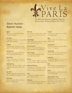 benefit raffle ideas
