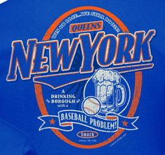 I Wanna Party Like Its 1986 Smack Apparel New York Baseball Fans Royal Blue T Shirt Sm-5X