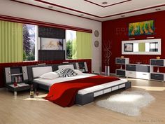 Modern Bedroom Red interest wall colors for bedrooms : bedroom colors ideas red color Modern Bedroom Red interest wall colors for bedrooms : bedroom colors ideas red color