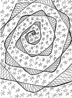 The Milky Way Abstracted Zen Doodle Style Coloring Sheet By ColleenPatricia On Etsy