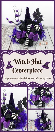 Purple Halloween Speak Witch Hat Voice Wizard/'s Cap Decor Props For Adults Kids