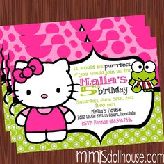 hello kitty birthday party ideas invitations