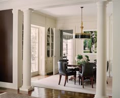 i love how they use columns to separate the dining room. | home i love how they use columns to separate the dining room. | home