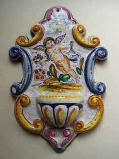 Talavera Holy water font 5.75W x 10.5H