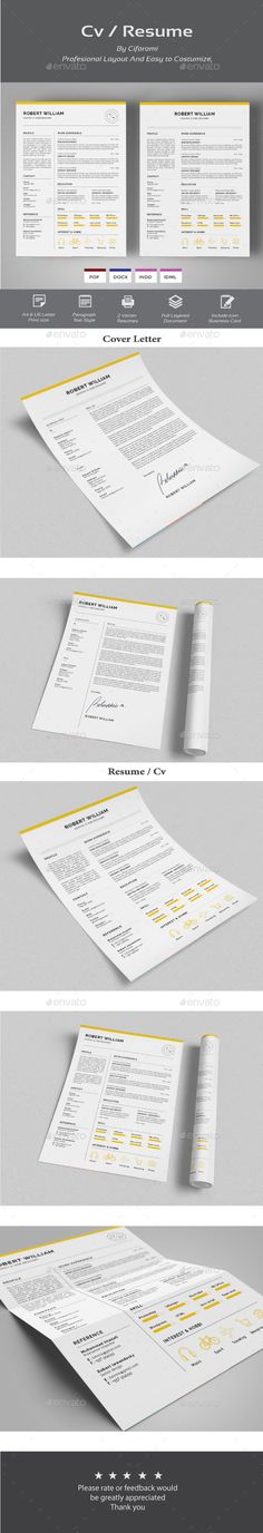 Professional Resume Template, CV Template Editable in MS Word and - resume template editable Professional Resume Template, CV Template Editable in MS Word and - resume template editable
