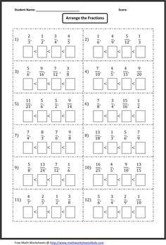 Ordering Fractions Worksheets Arrange The Fractions In Either Ordering Fractions Worksheets Arrange The Fractions In Either Increasing Or Decreasing Order Around New Worksheets Added