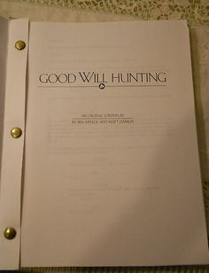 Good Will Hunting Script Pdf