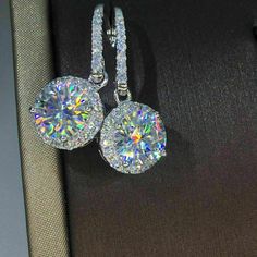 4.25 Ct Emerald Cut Blue Sapphire Drop /& Dangle Earrings 14K White Gold Finish