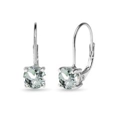 Sterling Silver 2 CT CZ Bazel Set Round Cut Leverback Boucles D/'oreilles