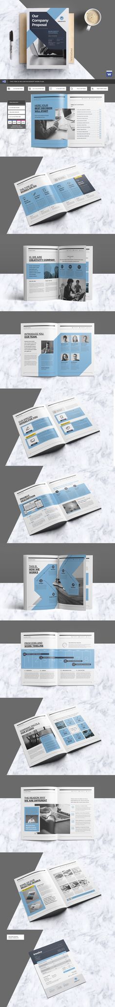 Clean Professional Proposal Template With Include A4 US letter