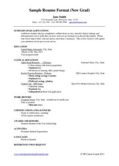 new graduate resumes