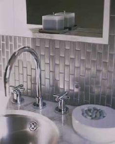 73 Best Stainless Steel Tile Images On Pinterest Pannello Stainless Steel Mosaic Tile 1x2