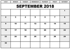 78 best september 2018 calendar images free printables calendar