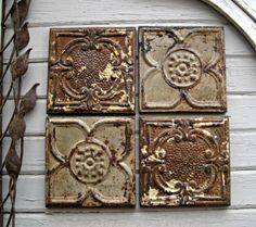 65 Best Ceiling Tiles In Rust And Dingy Whites Images On Pinterest Tin Ceiling Tiles Set Of 4 Vintage Circa 1900 By Driveinservice On