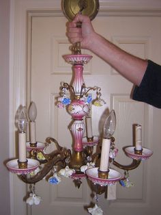 Pee Vintage Capodimonte Porcelain Chandelier Light Custom Redo Antiques Architectural Garden Chandeliers Fixtures Sconces Antique Vintage Capodimonte Chandelier