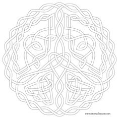 Peace Symbol Knot To Color In Transparent PNG And JPG Formats