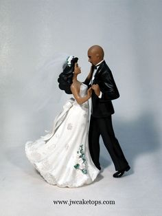 bald grooms wedding cake