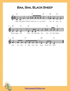 nursery rhyme piano baa baa black sheep sheet music sheet baa baa black sheep piano sheet music