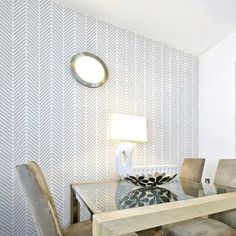 Forest feathers wall stencil decorative scandinavian wall stencil ... Gamle spiseborde