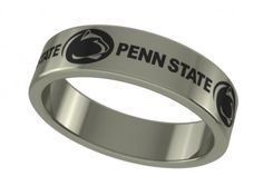College Jewelry Boston University Terriers Rings Stainless Steel 8MM Wide Ring Band