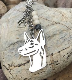 Belgian Malinois dog keychain, stainless steel dog key chain, bag charm, pet jewellery, keepsake, belgian malinois jewelry, Christmas, gift Phteven Dog, Belgian Malinois Dog, Dog Keychain, Animal Jewelry, Key Chain, Poodle, Natural Gemstones, Charmed, Puppies