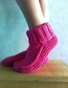 Easy Knit Slipper Socks Pattern Slipper Sock Patterns ...