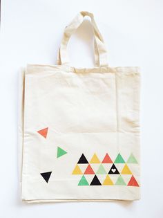 Canvas Tote Bag Tutorial Crafts And Diy Pinterest Diy Geometric Printed Tote Bag