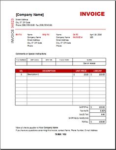 cleaning invoice