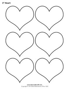 Heart template (many different sizes) | Printable | Pinterest | Heart ...