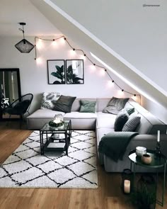 Cute Living Room, Living Room Grey, Cozy Living Rooms, Living Room Sofa, Modern Living Room, Living Room Decor