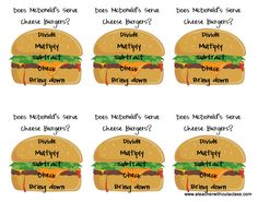 long division does mcdonalds serve cheese burgers math notebook mcdonald s division