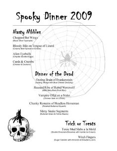 halloween mischievous menu header enchanted forest project halloween party menu