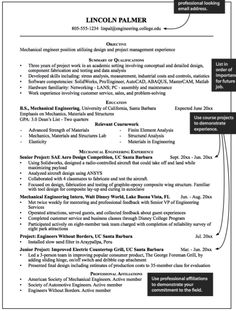resumes for mechanical engineers