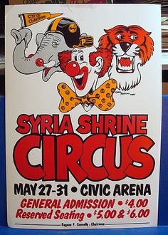 124 Martin Bros Circus poster 24x34 Show Vintage Rare