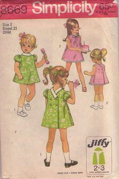 1605 McCall/'s Girl/'s Pinafore Petticoat Vintage Fabric Sewing Pattern Pick 2-4-6