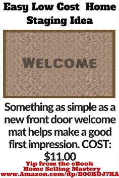 Hsa Home Security Of America Inc Whether You Re A Real Estate Easy Low Cost Staging Idea Spend 11 00 At On A New Front Door Mat