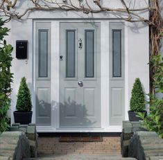 Composite front door in similar colour to Farrow & Ball French Grey ... Composite front door in similar colour to Farrow & Ball French Grey ...