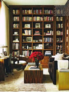 142 Best How To Build A Home Library Images On Pinterest In 2018 Rosewood Shelf Lined Library Of Manhattan Apartment Designed By Architect Timothy Archambault And Decorated Nina Seirafi Photo Pieter Estersohn