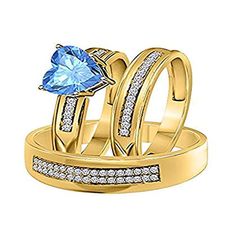 Doublebeez Jewelry Mens Yellow Gold Tone IP Clear simulated Stone Wedding Band Ring