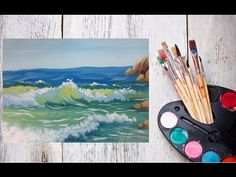 Видео урок Морские волны гуашью! Рисуем с Dari Art! - YouTube
