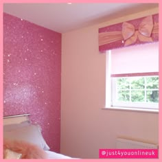 Christmas Gift Idea for your Little Girl 🤗 Glitter Pink Bedroom. Visit the website to see our Hot Pink Glitter Wallpaper. 1.38 metres wide and sold in length by the metre at £33.99 xx Decoration, Pink, Bedroom Décor, Girls Room Paint, Pink Bedroom Walls, Daughters Room, Pink Bedroom, Room Decor Bedroom Teenage, Glitter Bedroom