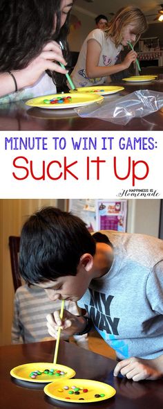 13 Freaky Challenges That Make The Kids Squeal Gaming Fear Factor Over 13 Awesome Minute To Win It Party For Kids S And Family Play