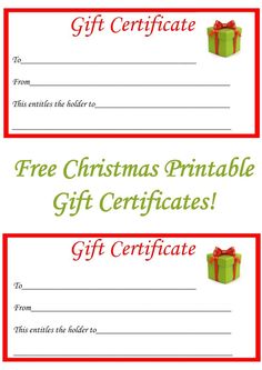 printable gift certificates templates