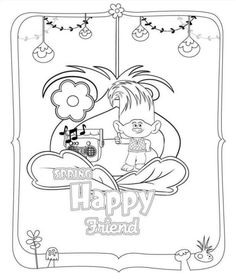 Smallest Troll Smidge Coloring Pages Printable And Book To Print For Free Find More Online Kids Adults Of