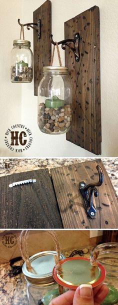 DIY Mason Jar Wanddekorationen Holen Sie sich kreative Dekoration - deko garten modern DIY Mason Jar Wanddekorationen Holen Sie sich kreative Dekoration - deko garten modern