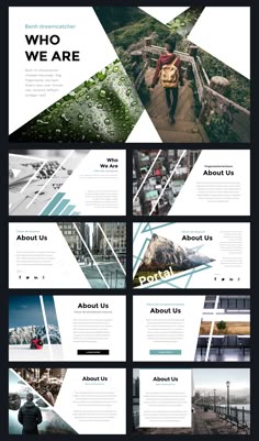 Portal Modern Powerpoint Template by Thrivisualy on @creativemarket Powerpoint Presentation Design, Web Design Inspiration, Website Design, Portfolio Design