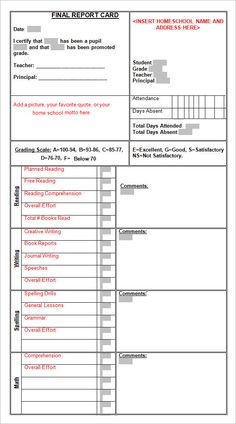 sample report card template 11 download documents in pdf word